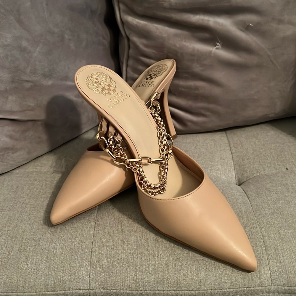 Vince Camuto mules with hold hardware